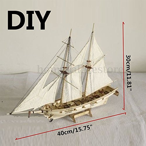 EastVita Wooden Model Ships Kits to Build for Adults, Wooden Ship Model Kit, 1/100 Scale Wooden Wood Sailboat Ship Kits for Collections Handmade Competition Boat Model Hobby