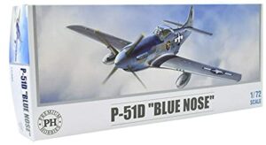 premium hobbies p-51d blue nose 1:72 plastic model airplane kit 126v