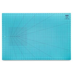 zoid 18″ x 24″ self-healing cutting mat, pvc grid mat, crafting and sewing mat for multiple projects, arts and crafts, silhouette cutting, cyan/purple bp