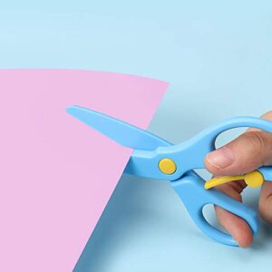 8 Pack Preschool Training Scissors Kids Plastic Playdough Scissors Childrens Toddler Safety Scissors Handmade Art Craft Scissors Left Handed Training Spring Scissors