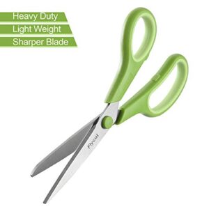 Scissors, Flycut Comfort Grip 8 Inch MutiPurpose 3-Pack Heavy Duty Durable Stainless steel and Sharp Blade for Cutting paper,Cardboard, Fabric, Craft Sewing.Suitable for Office, School and Home Use.