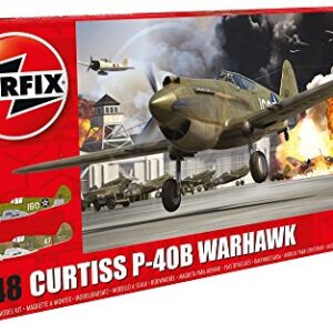 Airfix WWII Curtiss P-40B Warhawk 1:48 Military Aircraft Plastic Model Kit