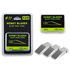 headley tools #11 hobby knife blades(pack of 120),art blades cutting tool with storage case for craft, hobby, scrapbooking, stencil