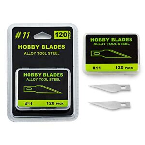 Headley Tools #11 Hobby Knife Blades(Pack of 120),Art Blades Cutting Tool with Storage Case for Craft, Hobby, Scrapbooking, Stencil