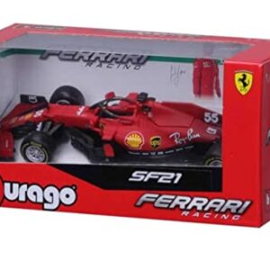 Bburago B18-36829S 1:43 F1 2021 Ferrari SF21 SAINZ, Assorted Designs and Colours