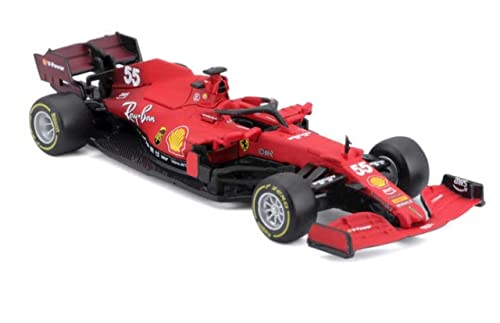 Bburago B18-36829S 1:43 F1 2021 Ferrari SF21 SAINZ, Assorted Designs and Colours