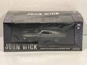 greenlight 86540 1: 43 john wick (2014) – 1969 ford mustang boss 429 die-cast vehicle, multicolor