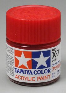 tamiya large acrylic paint x-7 gloss red