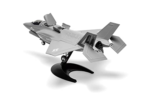 Airfix Quickbuild F-35B Lightning II Brick Building Plastic Model Airplane J6040, Gray