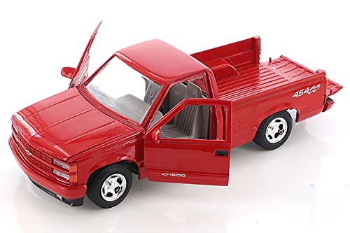 1992 Chevy 454SS Pick Up Truck, Red - Showcasts 73203 - 1/24 Scale Diecast Model Car by Motor Max