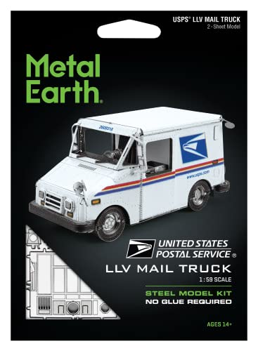 Metal Earth USPS LLV Mail Truck 3D Metal Model Kit Fascinations