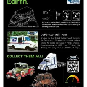 Metal Earth USPS LLV Mail Truck 3D Metal Model Kit Fascinations