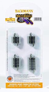 bachmann industries e-z track asst. short connector sections – (2 each .75″, .875″, 1.125″ and 1.5″ per card) n scale