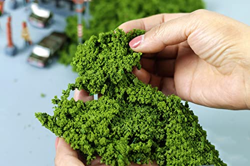 Tree Powder Model Green Plant Tufted for DIY Miniature Lowland Shrub Bushy Tuft Architecture Building Model Railway Fairy Garden Diorama Scenery