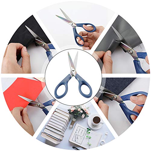 LIVINGO Scissors 7 Inch All Purpose Titanium Scissors Bulk 2 Pack, Left/Right Handed, Forged Stainless Steel Sharp Blade Shears Multipurpose for Home Offce School Student Sewing Fabric Craft Supplies