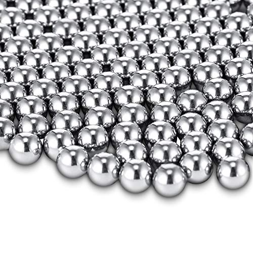 300 Pieces Paint Mixing Balls Stainless Steel Mixing Balls Nail Polish Mixing Agitator Balls Rust-Proof Metal Paint Mixing Balls for Mixing Nail Polish Model Paints, 6.25 mm