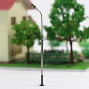 LQS07 10pcs Model Railway Train Lamp Post 7cm or 2.76inch Street Bright White Lights HO TT Scale LEDs New