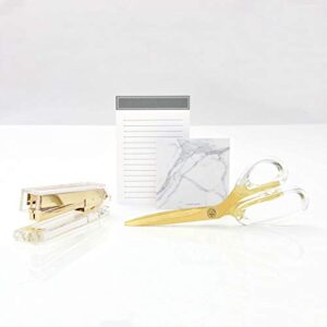 russell+hazel Acrylic Scissors, Left or Right Hand, Clear and Gold-Toned, 9”