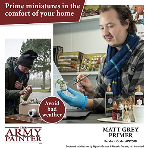 The Army Painter Warpaints Air Air Primer Matt Grey 18ml Acrylic Paint for Airbrush, Wargaming and Modelling