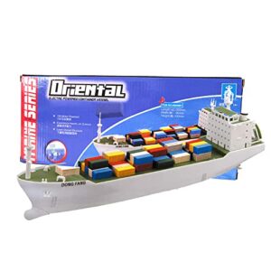 DIY Racing Boats Container Vessel Battery Powered Ship Model Educational Toys Children Gifts