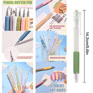 10PCS Cartoon Pattern Student Utility Knife Pen, Craft Cutting Tool Paper Pen Cutter Knife Creative Retractable, Cutter Knife Creative Retractable Precision Paper Cutting Carving Tools