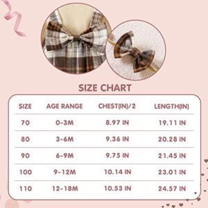 ROSEBEAR Baby Girl Clothes Long Sleeve Jumpsuit Romper Cute Newborn Fall Winter One Piece Outfit infant Girl Ruffle Onesie 6-9 months