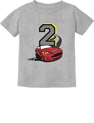 2nd Birthday Shirt Boy Gifts for 2 Year Old Boys Number Two Toddler Kids T-Shirt 2T Gray