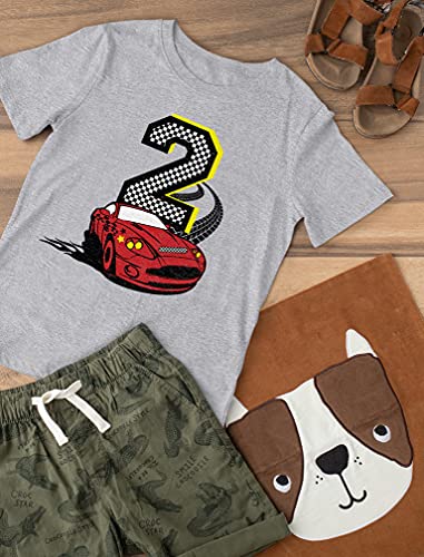 2nd Birthday Shirt Boy Gifts for 2 Year Old Boys Number Two Toddler Kids T-Shirt 2T Gray