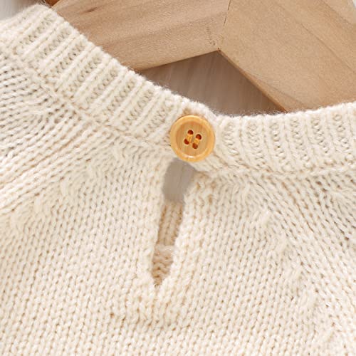 Baby Girls' Bodysuit Newborn Clothes Toddler Sweater Romper Long Sleeve Pullover Winter Infant Onesies Spring For Photo Shoot Yellow-9-12 Months