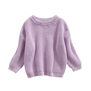 yony cles baby girls clothes fall 3 6 9 12 18 24 months toddler girl pullover sweaters 2t 3t 4t 5t kids winter warm outfits purple