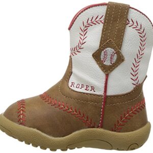 Roper Infants Cowbabies Roper Baseball Boot, Tan, 4