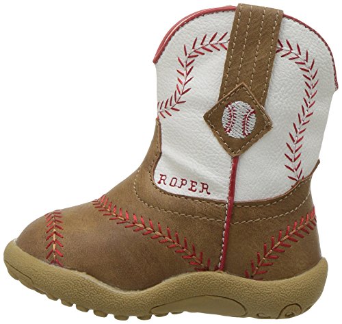 Roper Infants Cowbabies Roper Baseball Boot, Tan, 4