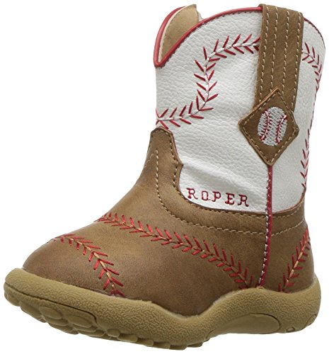 Roper Infants Cowbabies Roper Baseball Boot, Tan, 4