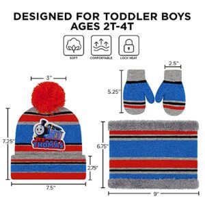 Thomas & Friends Boys Winter Hat And Mittens Set, Toddler Beanie For Ages 2-4