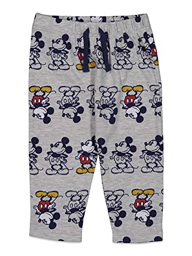 Disney Mickey Mouse Newborn Baby Boys 4 Piece Outfit Set: Bodysuit T-Shirt Pants Mickey Mouse 6-9 Months