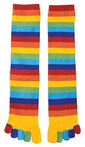 rainbow striped toe socks – pair