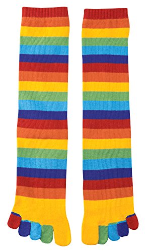 Rainbow Striped Toe Socks - Pair