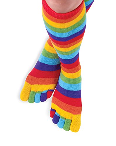 Rainbow Striped Toe Socks - Pair