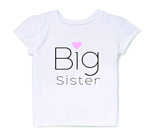 Big Sister Tee Older Sibling Reveal Announcement T-Shirt Promoted to T Shirt Outfit in Pink 3T