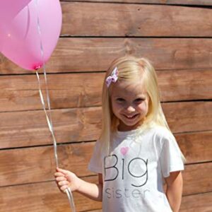 Big Sister Tee Older Sibling Reveal Announcement T-Shirt Promoted to T Shirt Outfit in Pink 3T