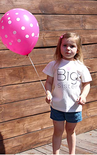 Big Sister Tee Older Sibling Reveal Announcement T-Shirt Promoted to T Shirt Outfit in Pink 3T