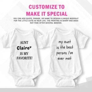 Personalized Unisex Baby Bodysuit - Custom Bodysuit with Name and Other Text on Front - Short Sleeve Personalized Baby Romper - Gray - 0-3 Months