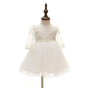 Coozy Baby Girls Dresses Christening Baptism Gowns, Ivory, Size 0-6 Months