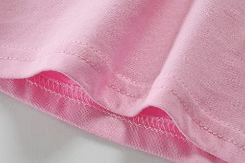 Baby Girls Ruffle Sleeve T-Shirt Toddler Easter Rabbit Ruffle Sleeve Short Top Pink 2-3T