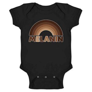 melanin rainbow black history pride infant and toddler baby romper bodysuit black 6m