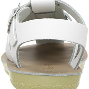 Salt Water Sandals by Hoy Shoe Baby-Girl's Sun-San Sailor Flat Sandal, White, 3 M US Infant