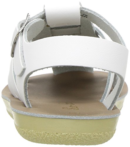 Salt Water Sandals by Hoy Shoe Baby-Girl's Sun-San Sailor Flat Sandal, White, 3 M US Infant
