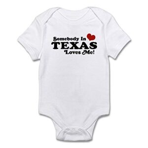 cafepress somebody in texas loves me infant bodysuit cute infant bodysuit baby romper cloud white