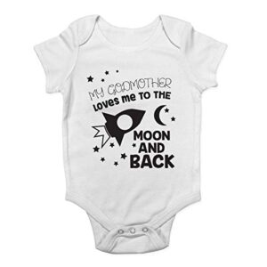 my godmother loves me to the moon and back cute bodysuit girl boy infant toddler baby clothes creeper white