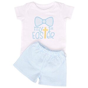 unique baby boys my 1st easter layette set with shorts (9 months)